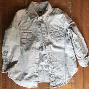 Janie And Jack 18-24 mo grey chambray shirt